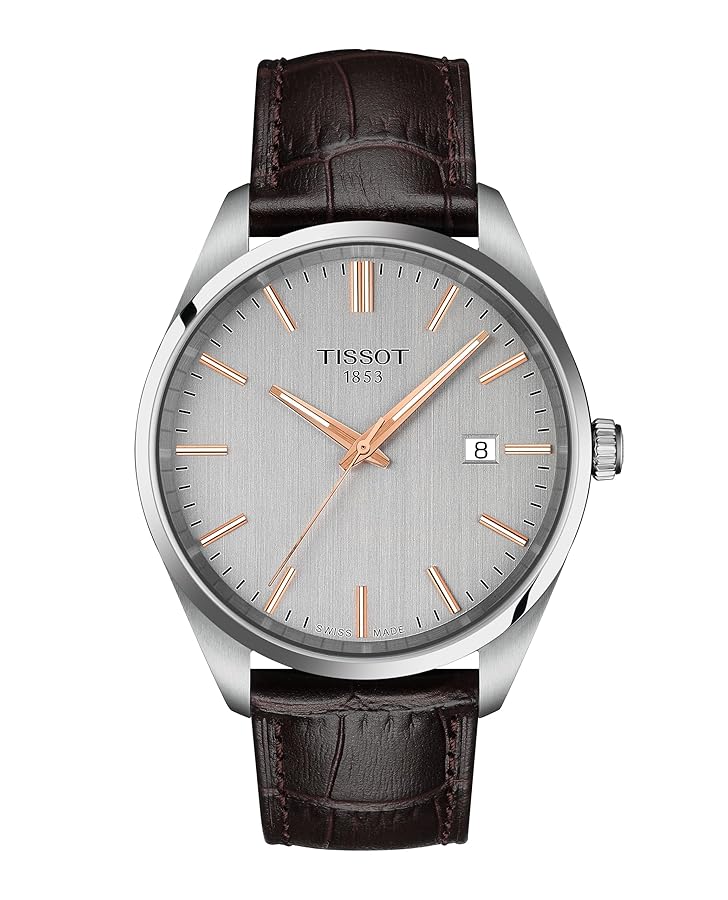 Amazon.co.jp: [ティソ] 腕時計 TISSOT PR100 レザーベルト